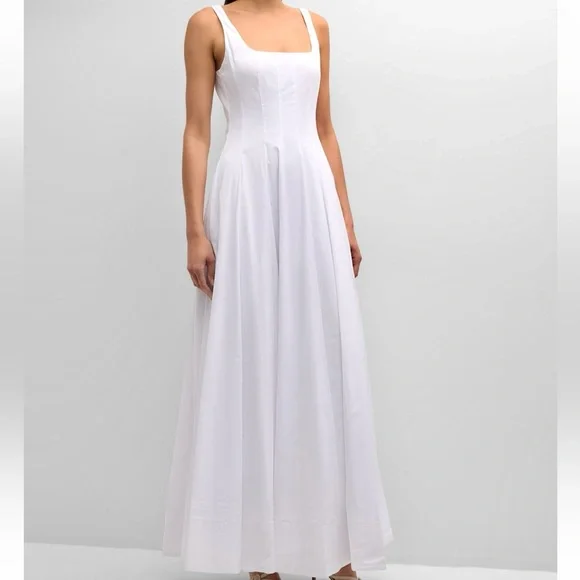 🌺🎉HP🎉🌺 NWT Staud Wells Maxi Dress White - Picture 7 of 16
